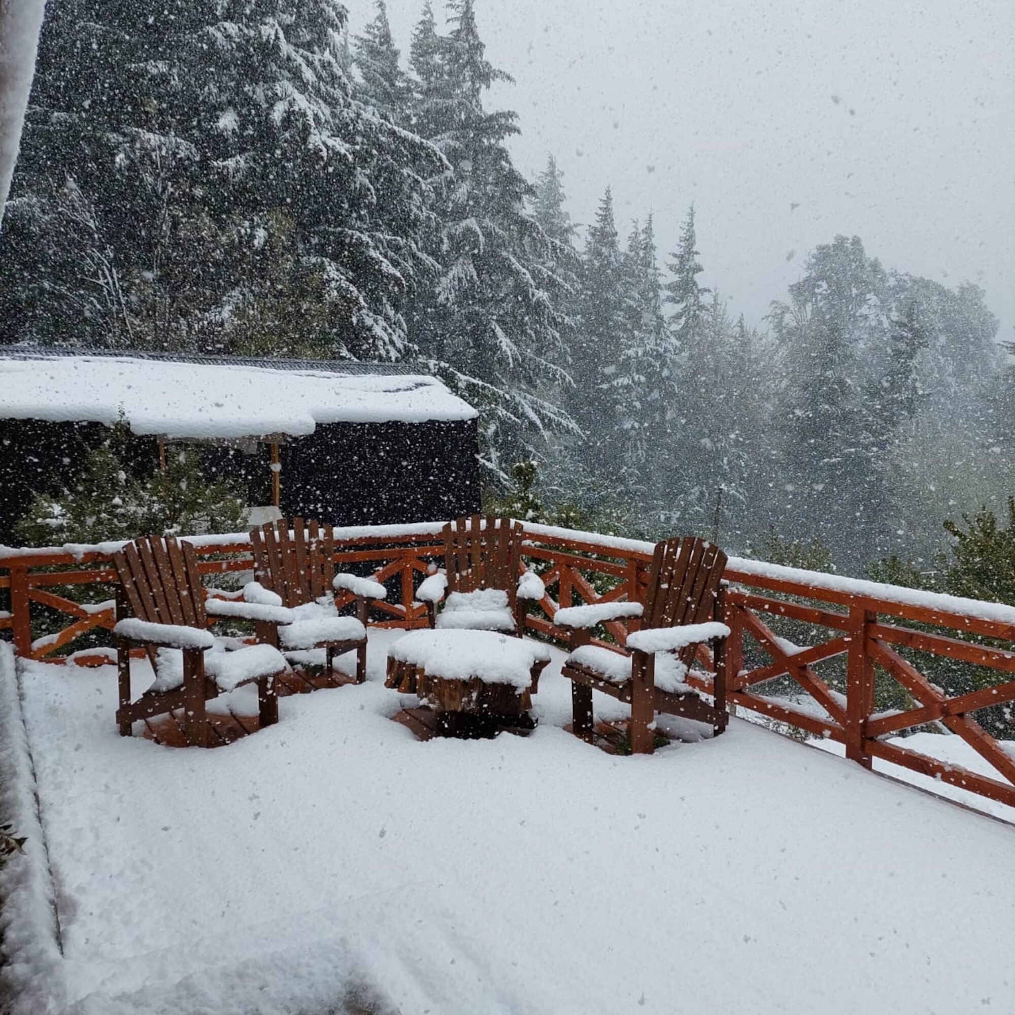 El deck nevado